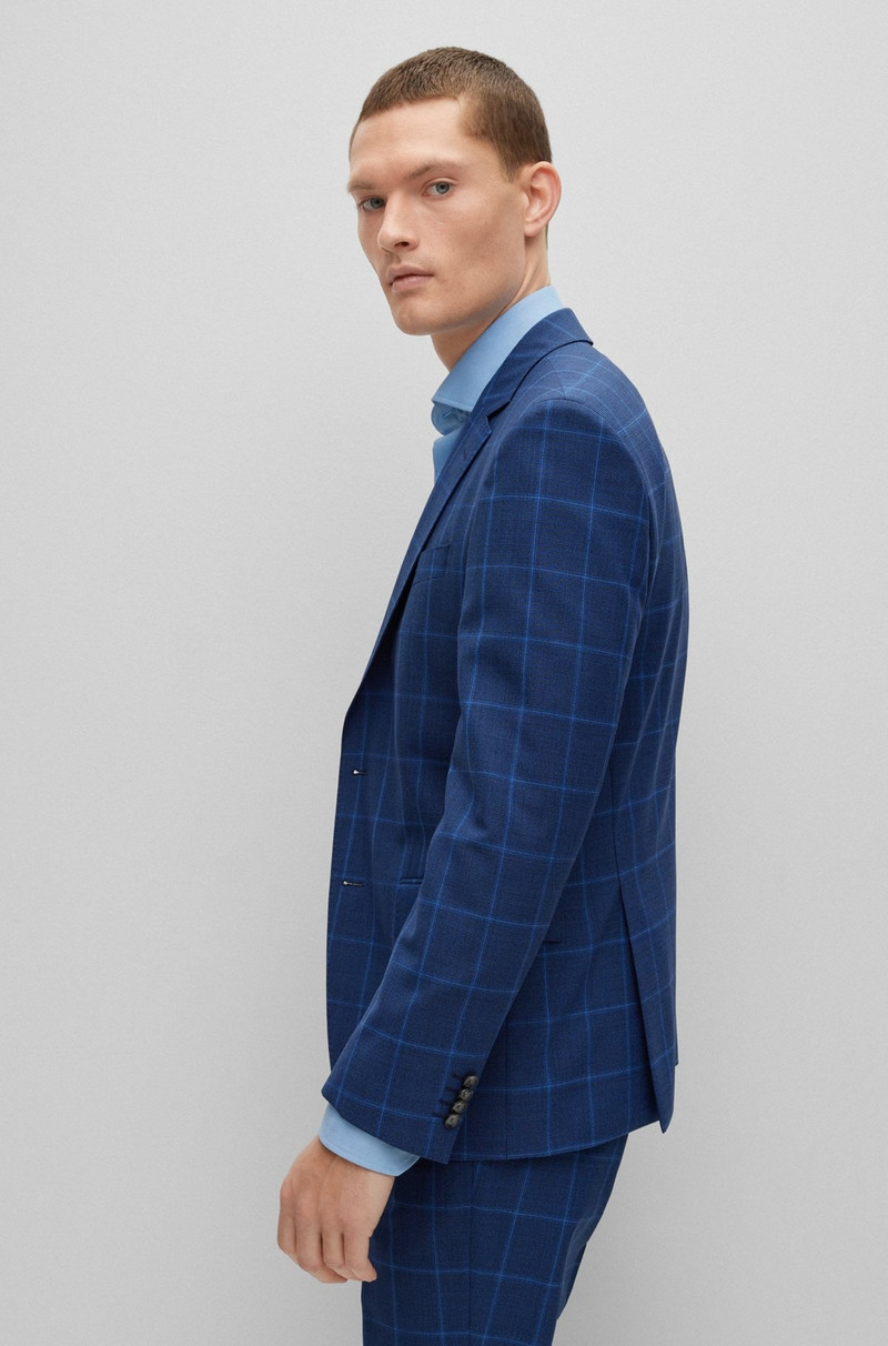 SLIM-FIT SUIT IN CHECKERED VIRGIN WOOL 6