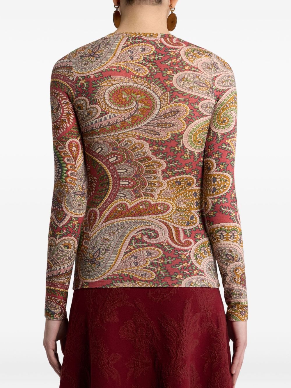 paisley-print long-sleeve top - 3