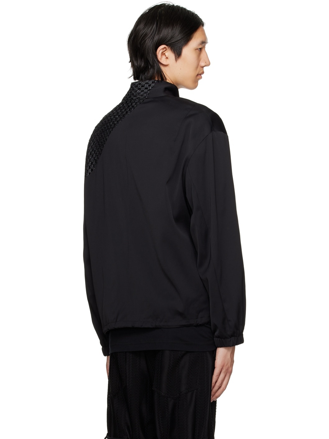 Black Paneled Jacket - 3