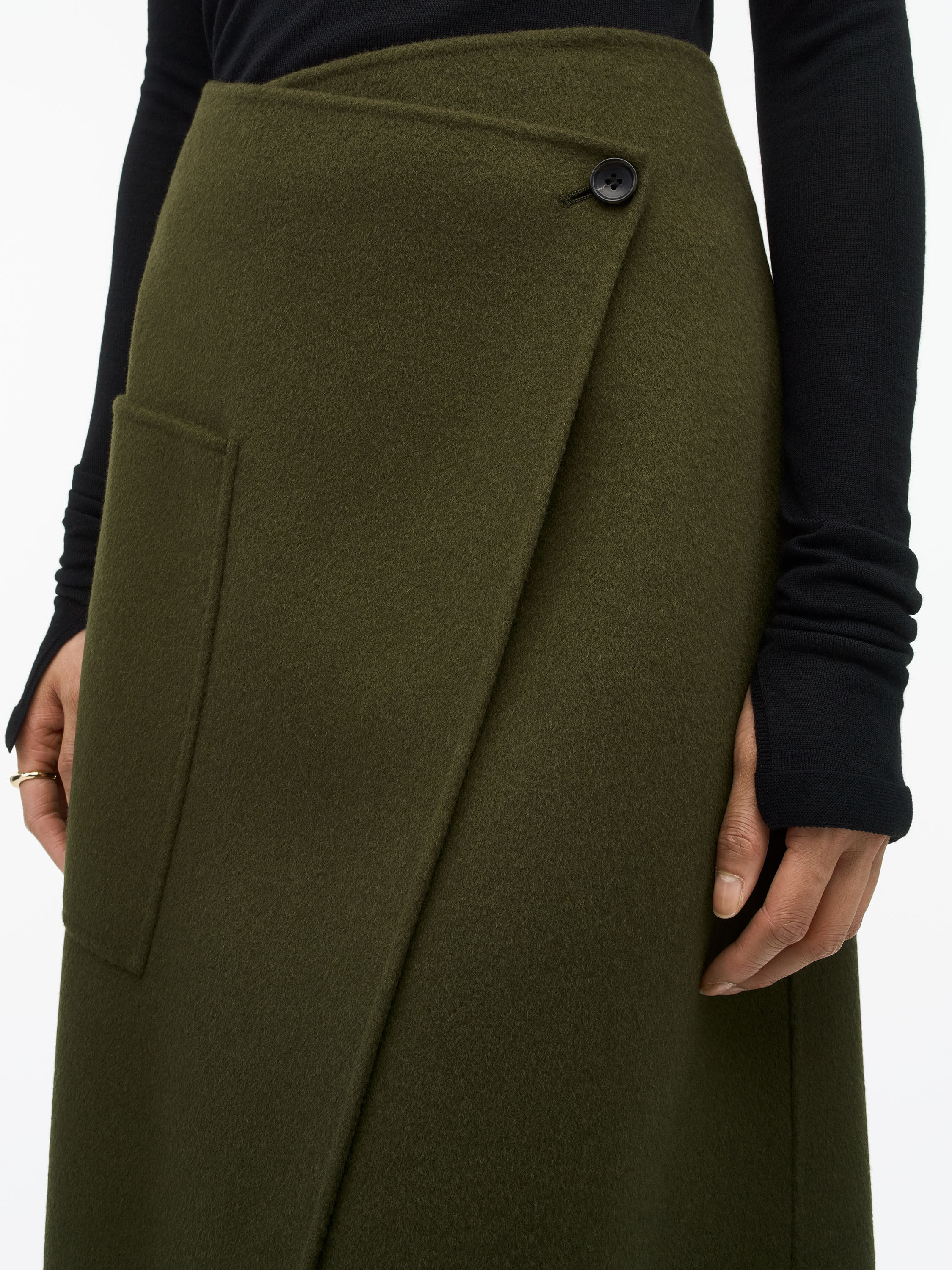 Liada Wrap Wool Skirt - 4
