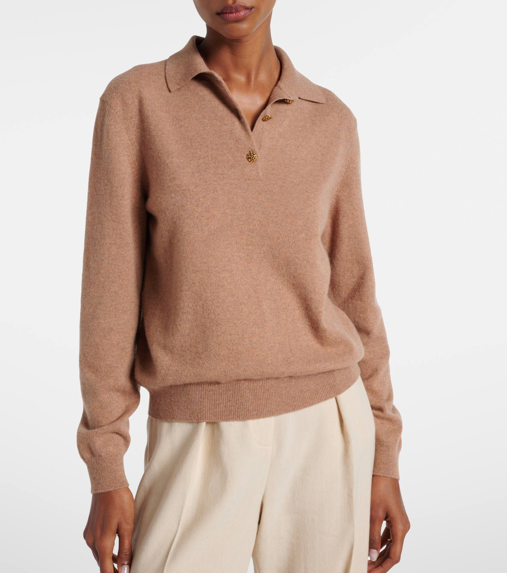 Cashmere polo sweater - 5