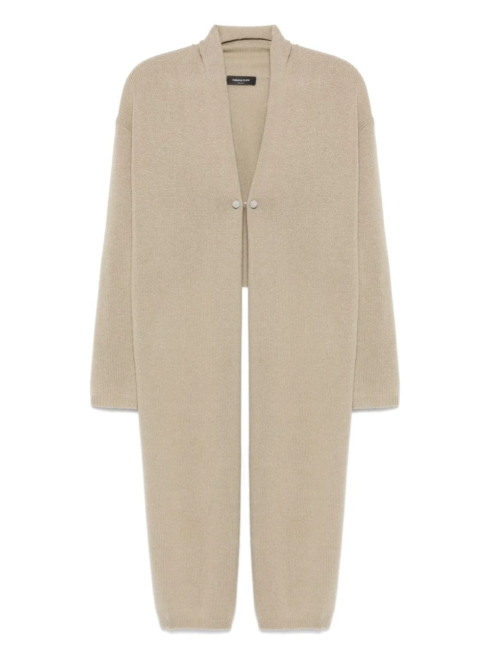 button-fastening cashmere cardicoat - 1