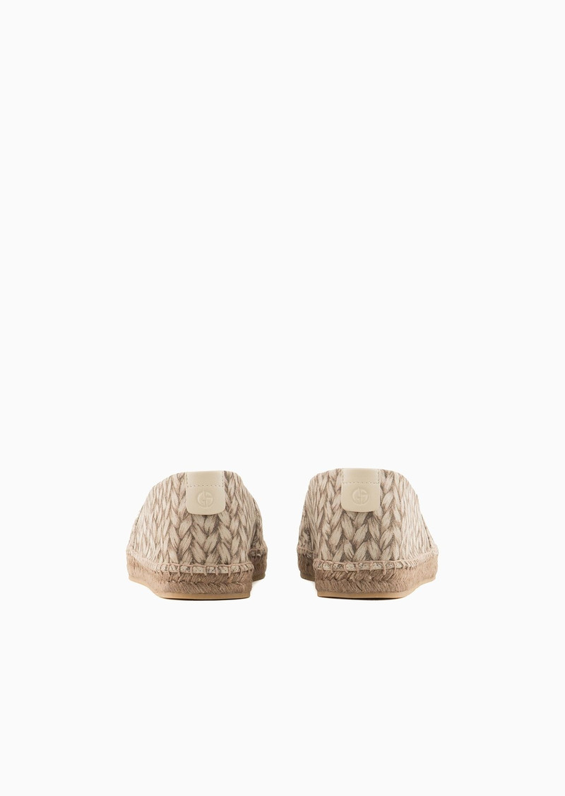 GIORGIO ARMANI Woven-print suede espadrilles outlook