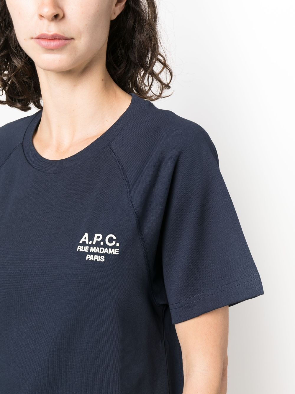 logo-embroidered cotton T-shirt - 5