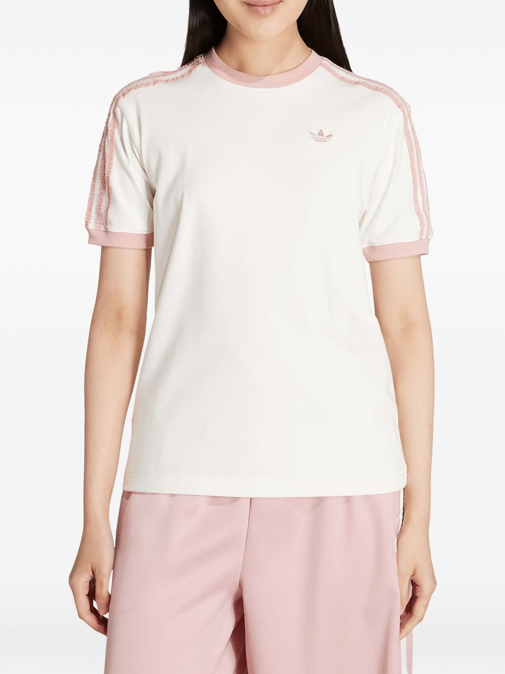 ruffled three-stripes T-shirt - 2