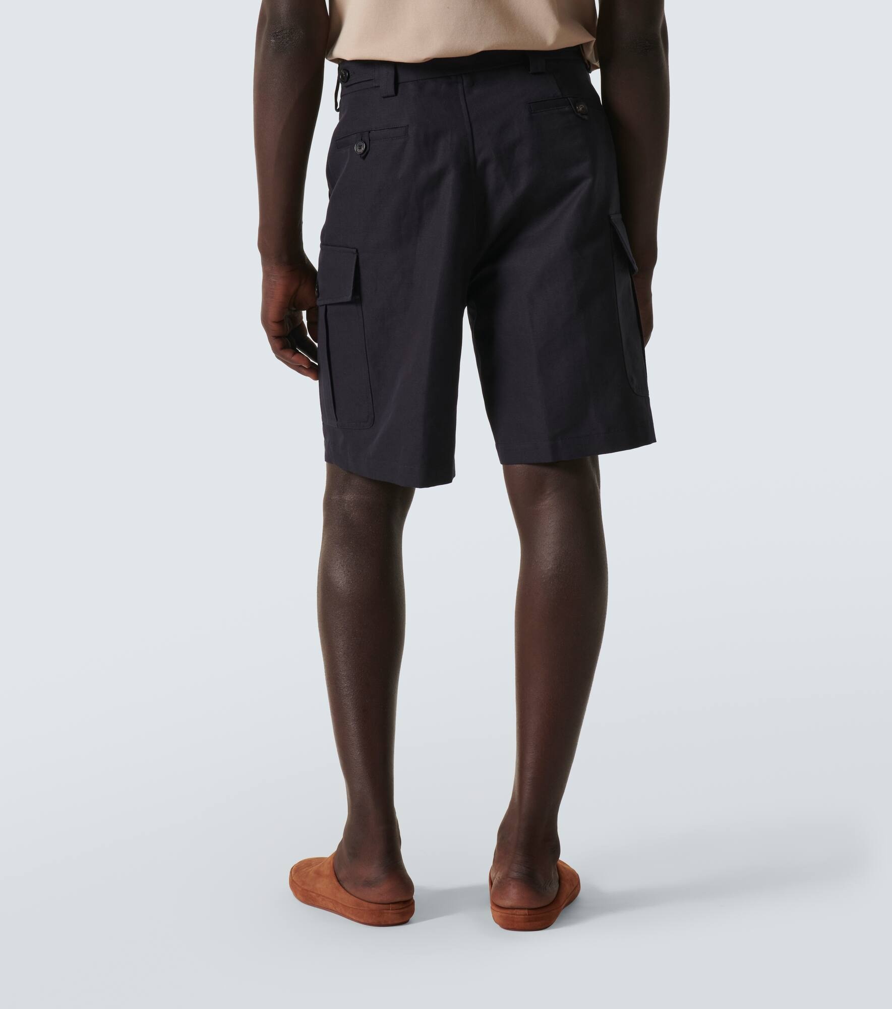 Bizen cotton and linen Bermuda shorts - 4