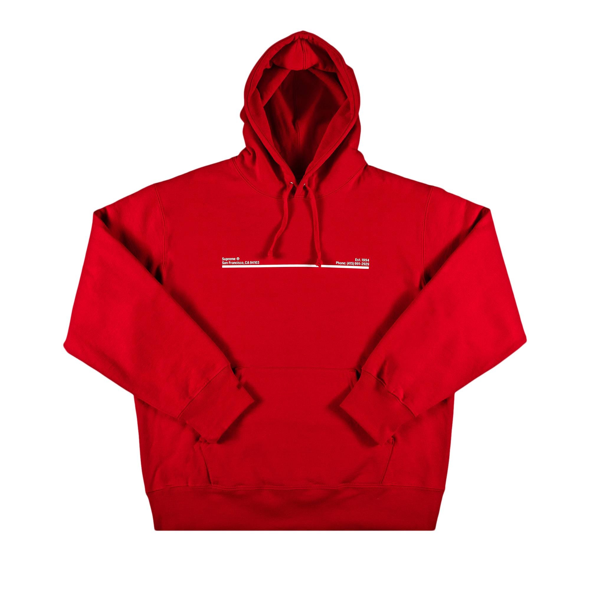 Supreme Shop Hooded Sweatshirt - San Francisco 'Red' - 1