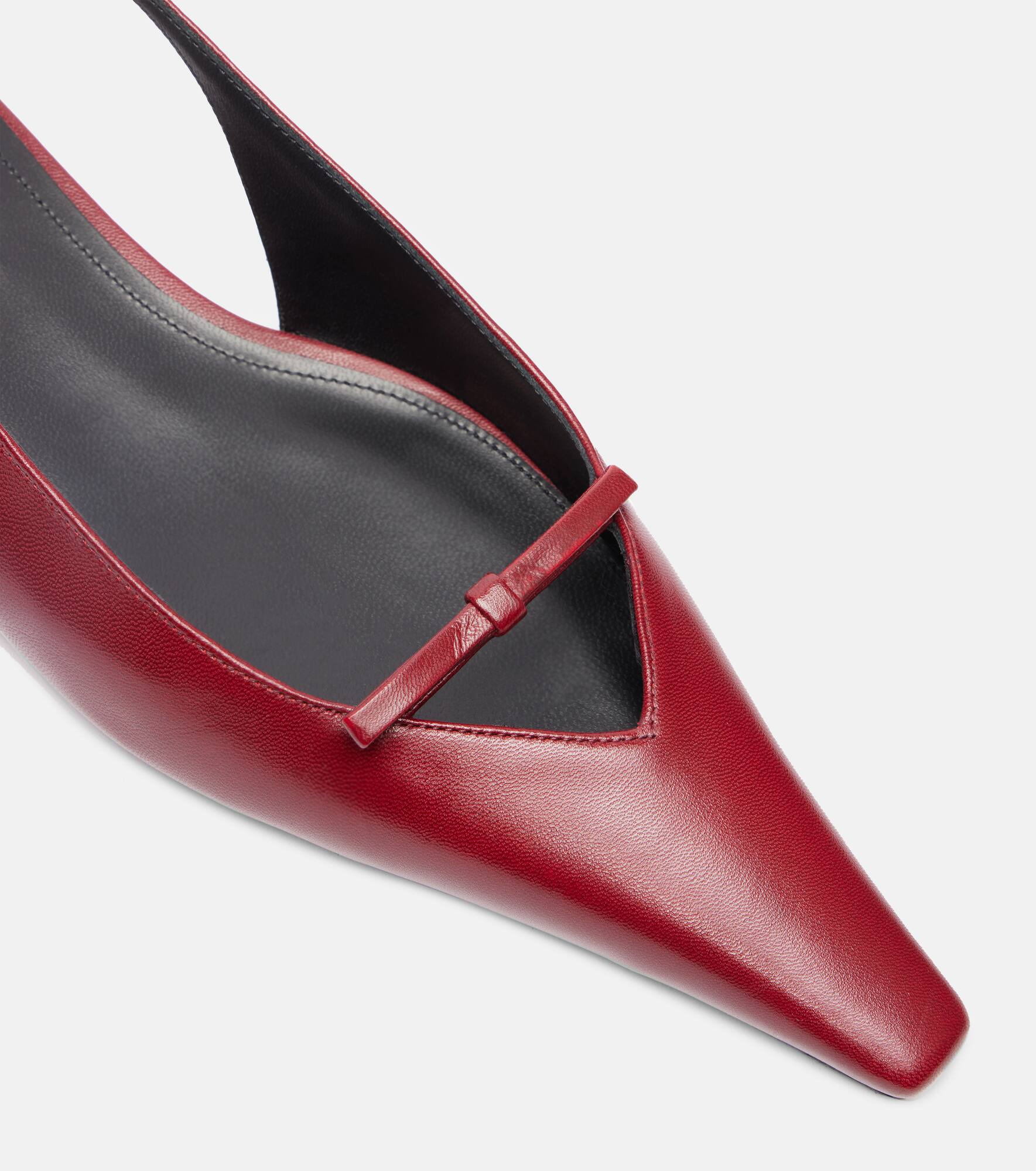 Leather slingback flats - 5