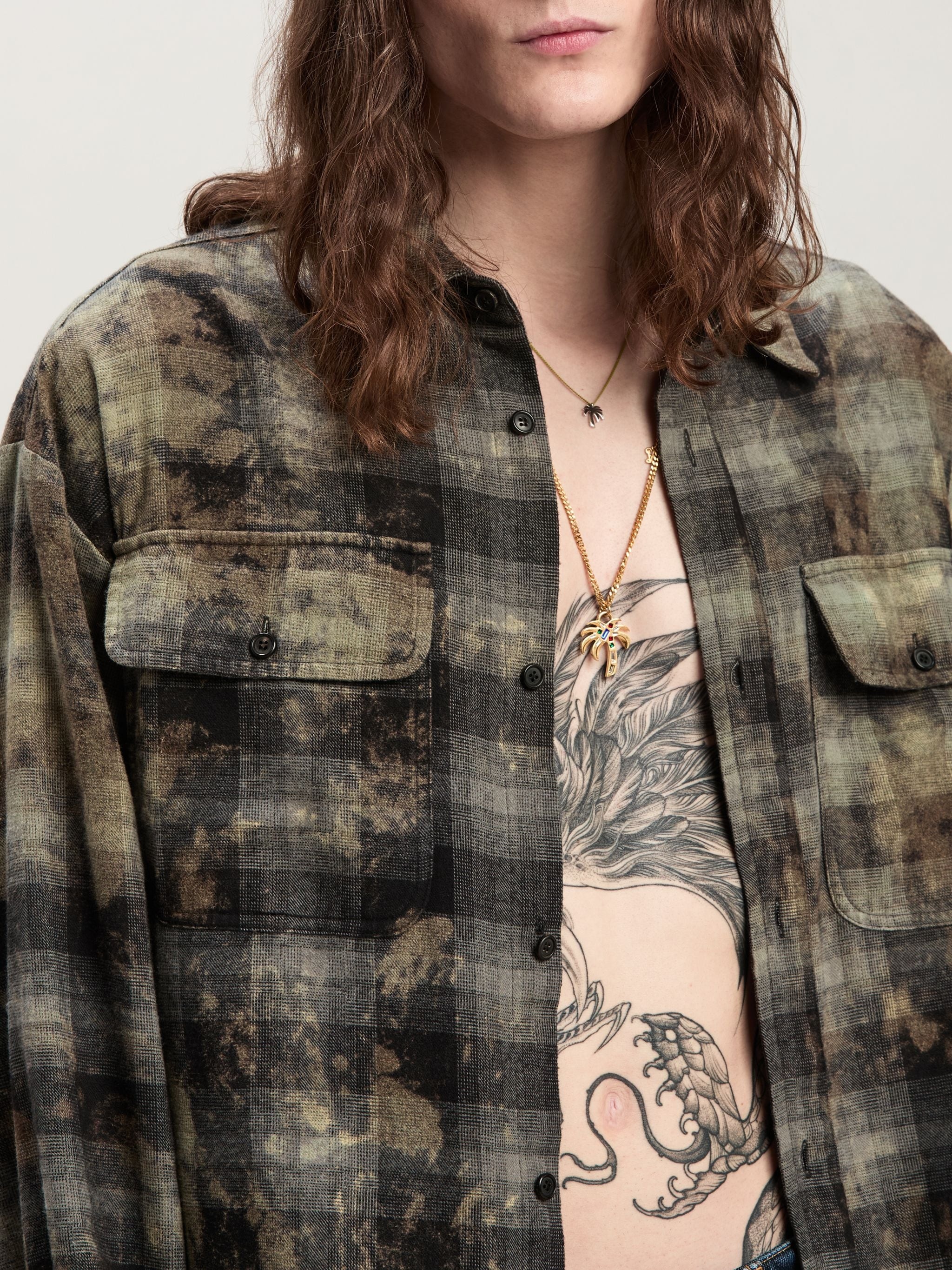 Curved Logo Check Shirt - 6
