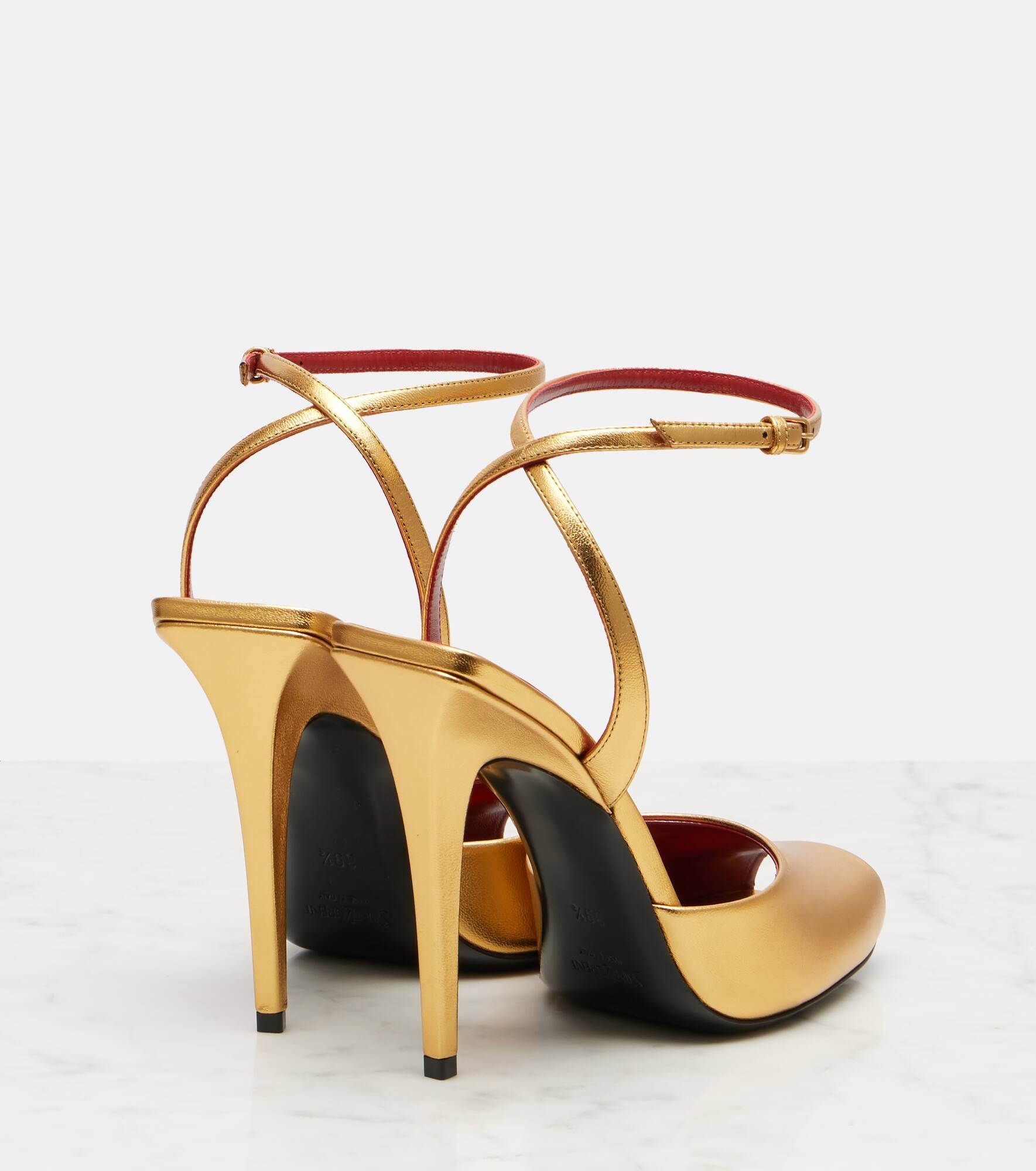La Scandale 110 metallic leather sandals - 2