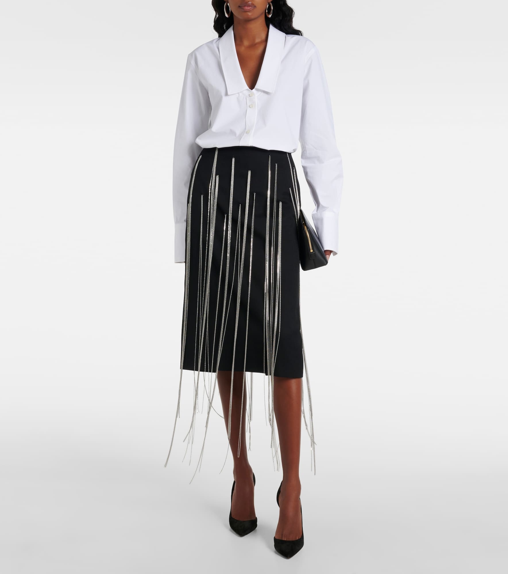 Chain-detail midi skirt - 2