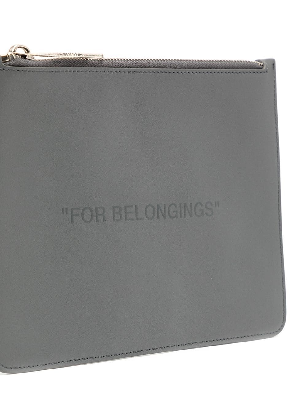 quote-print clutch bag - 4