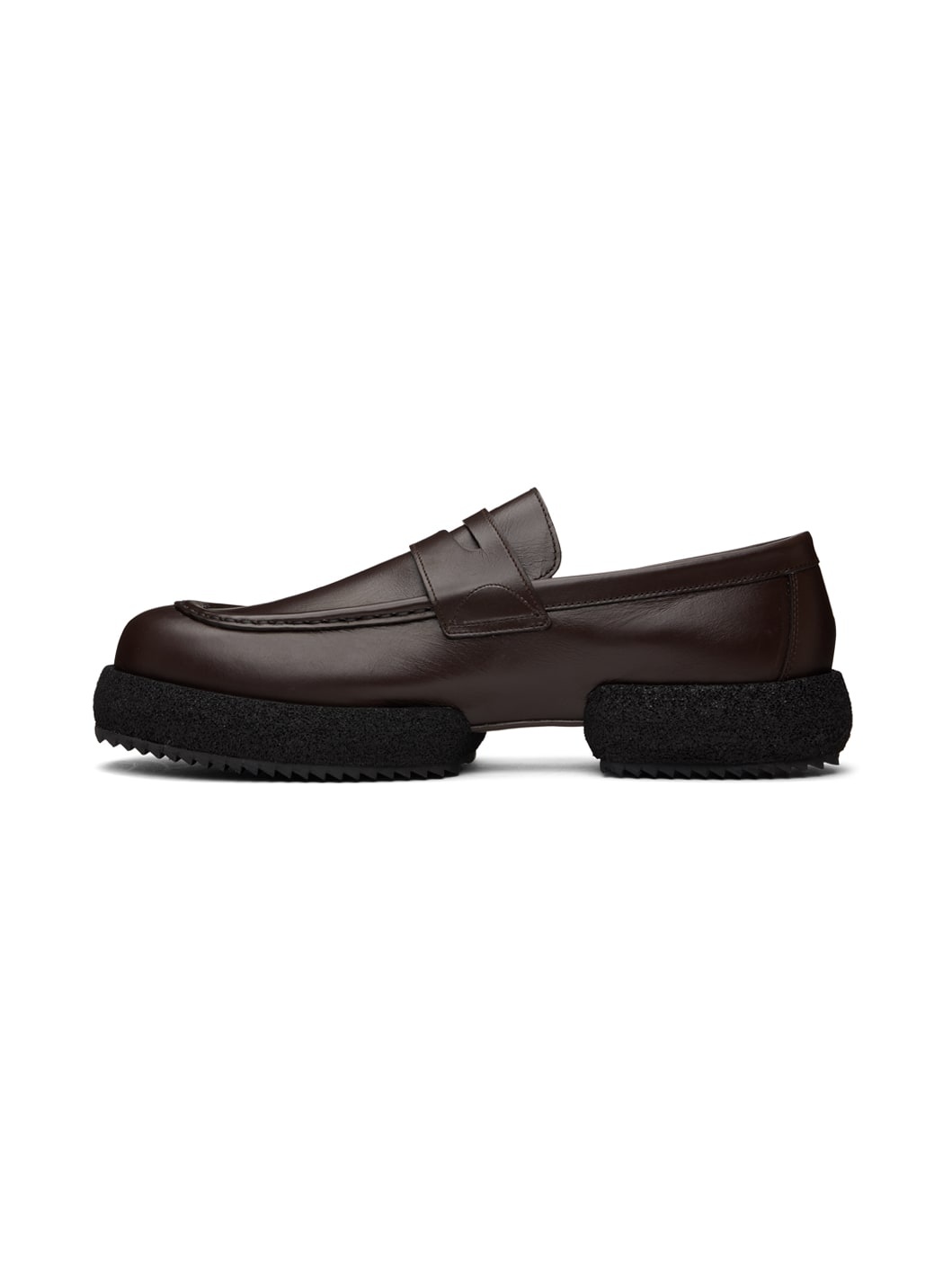 Brown Platform Loafers - 3