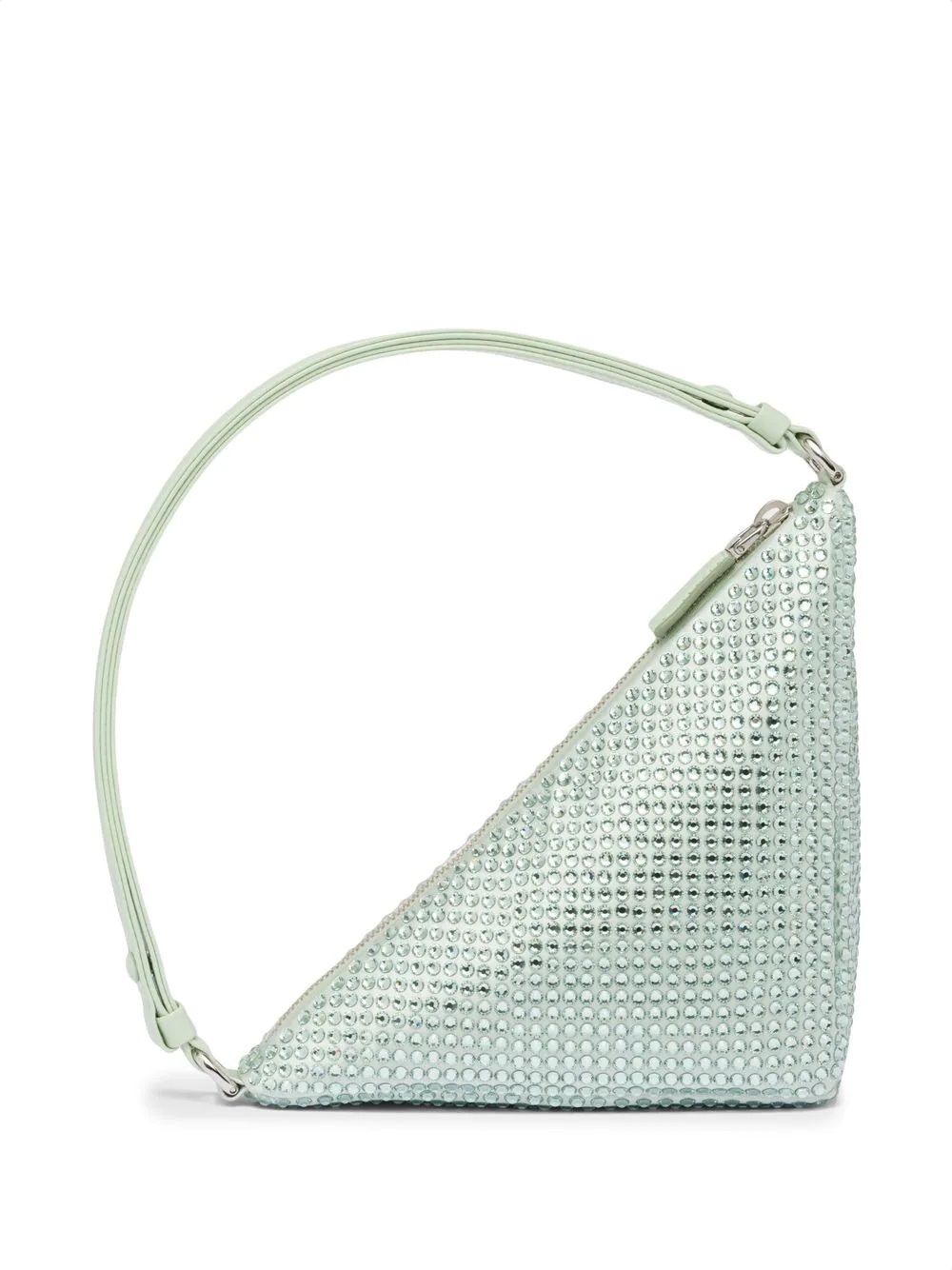 Triangle crystal-embellished mini bag - 3