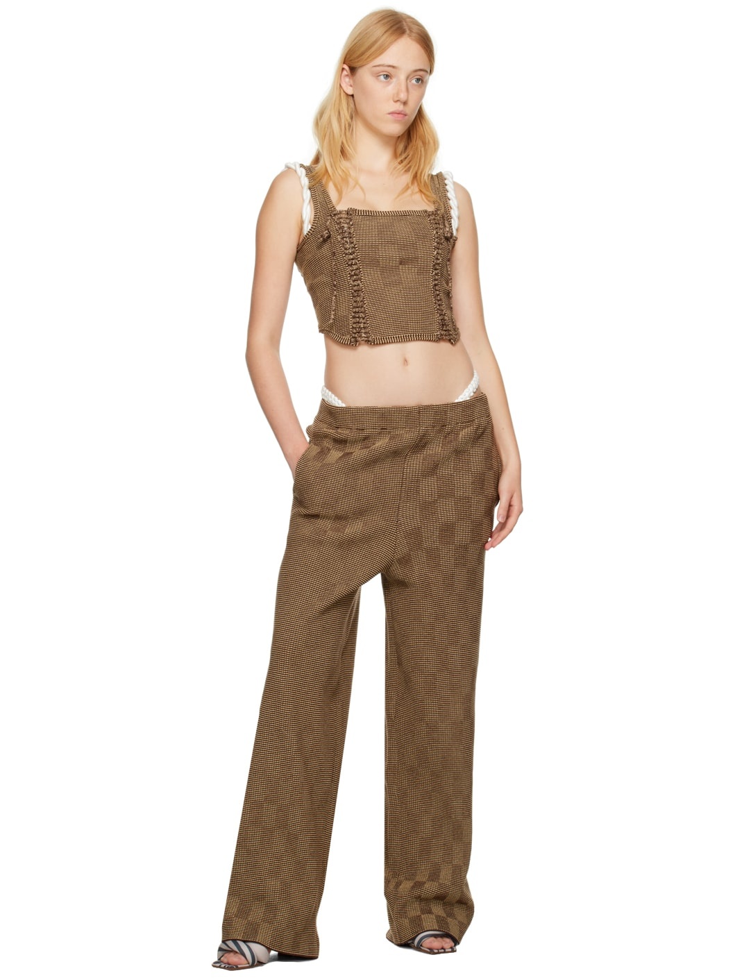 Brown Expansion Panel Tank Top - 4