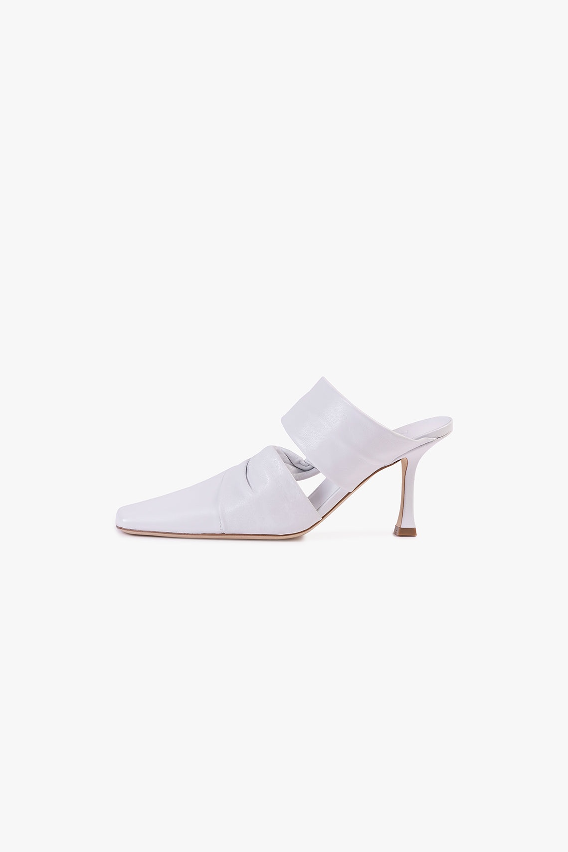 CAROLINE TWISTED STRAP PUMP WHITE - 1