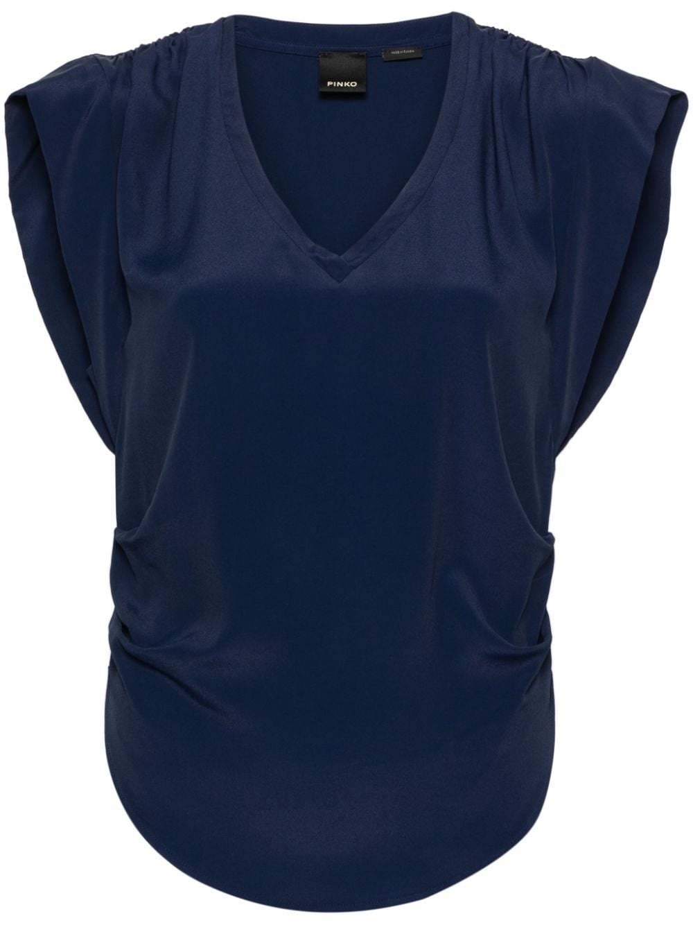 V-neck draped blouse - 1