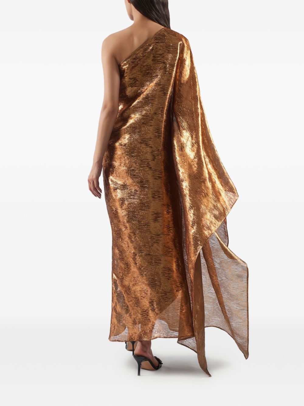 Betsy metallic one-shoulder dress - 3