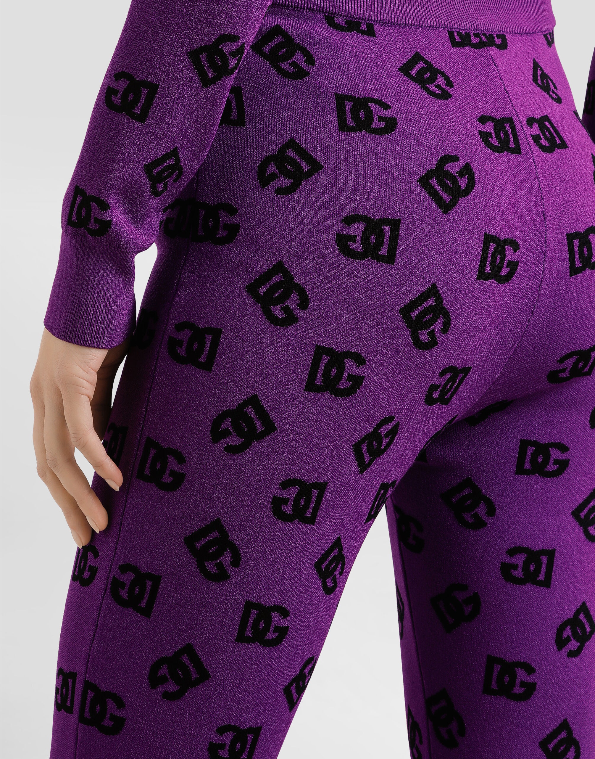 Printed jacquard leggings - 5