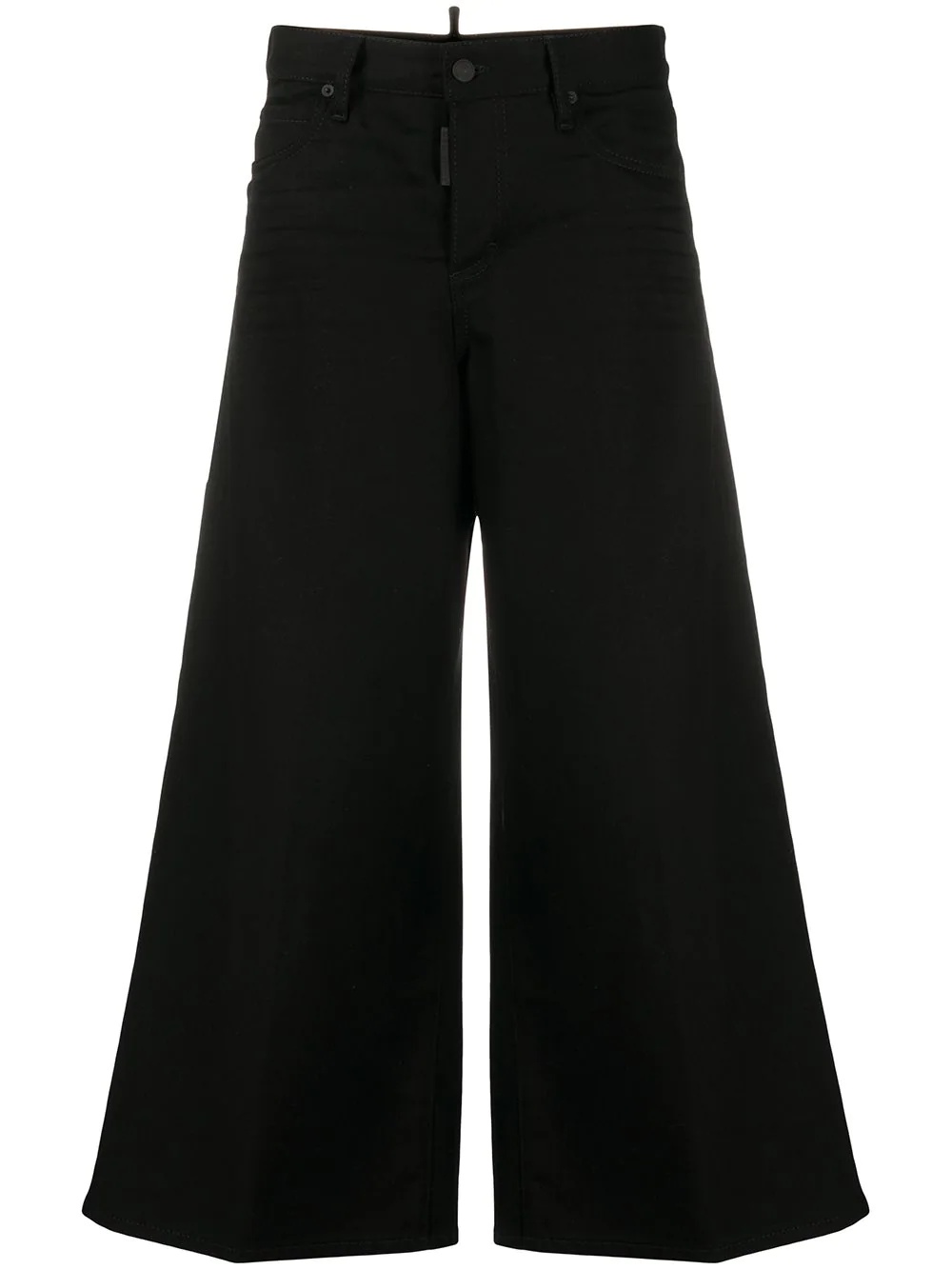 graphic-print detail cropped trousers - 1