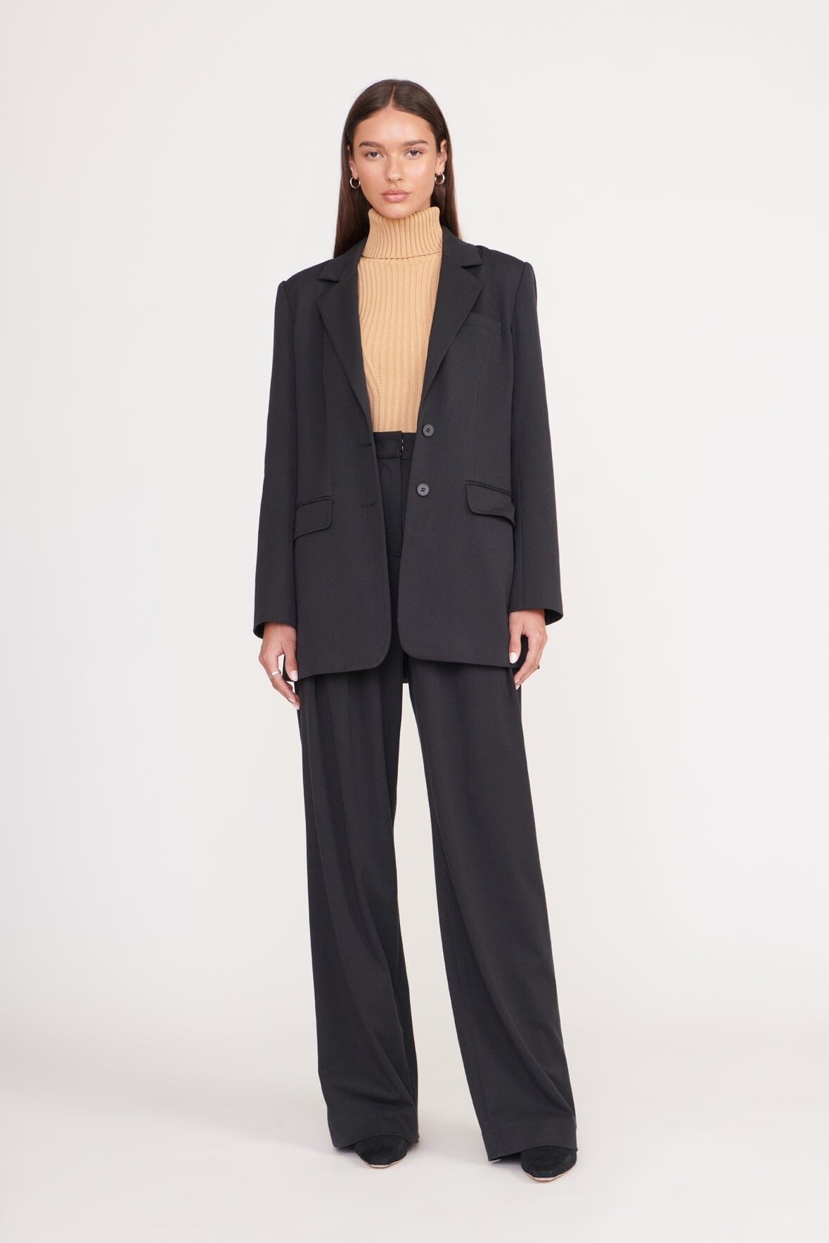 STAUD LUISA PANT BLACK SUITING - 6