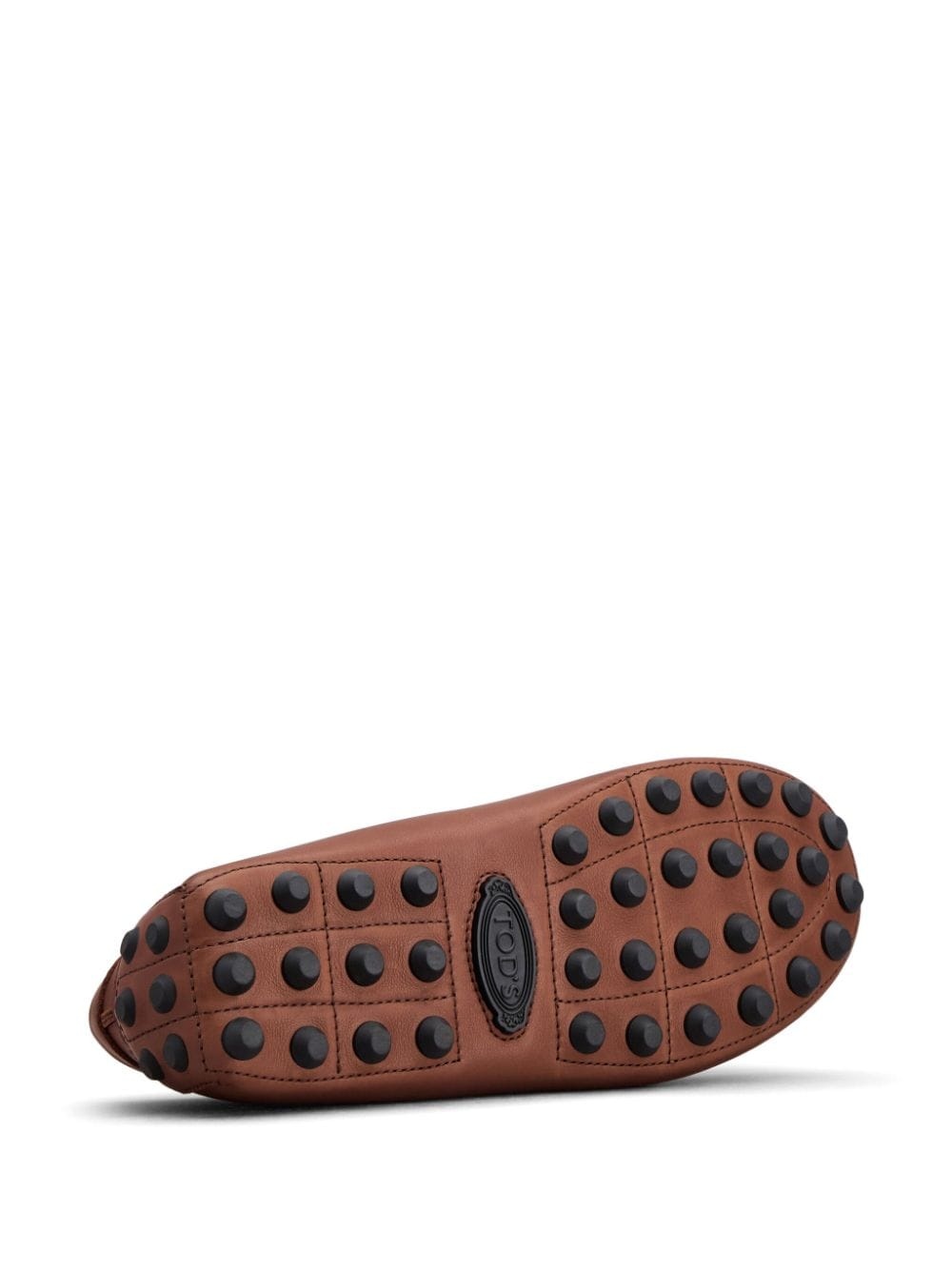 logo-embossed leather penny loafers - 4