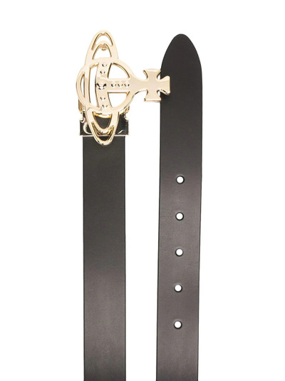 Vivienne Westwood Line Orb leather belt outlook