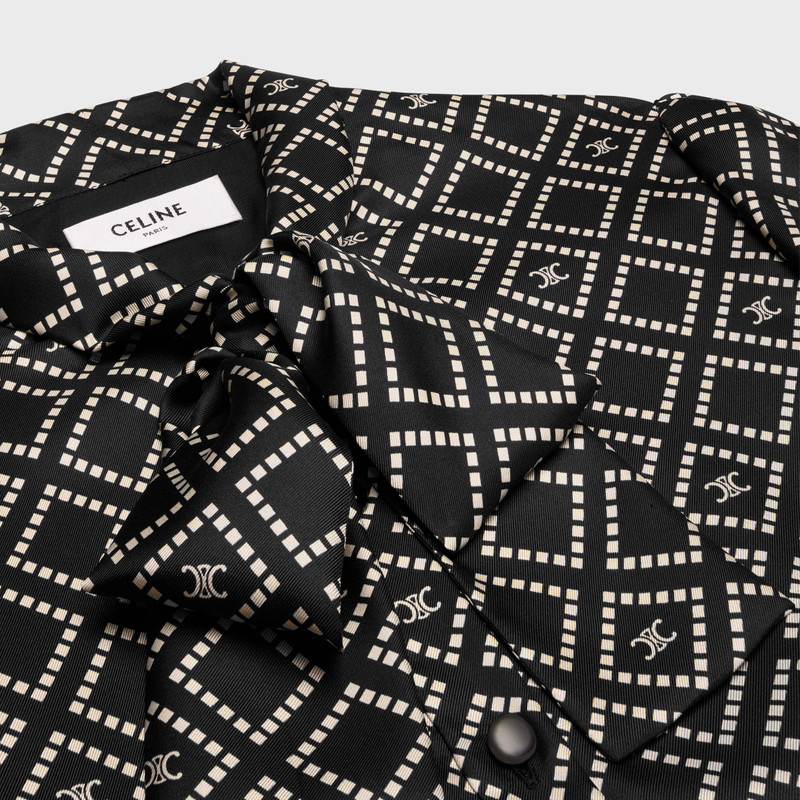 Basque mini dress in silk twill 3