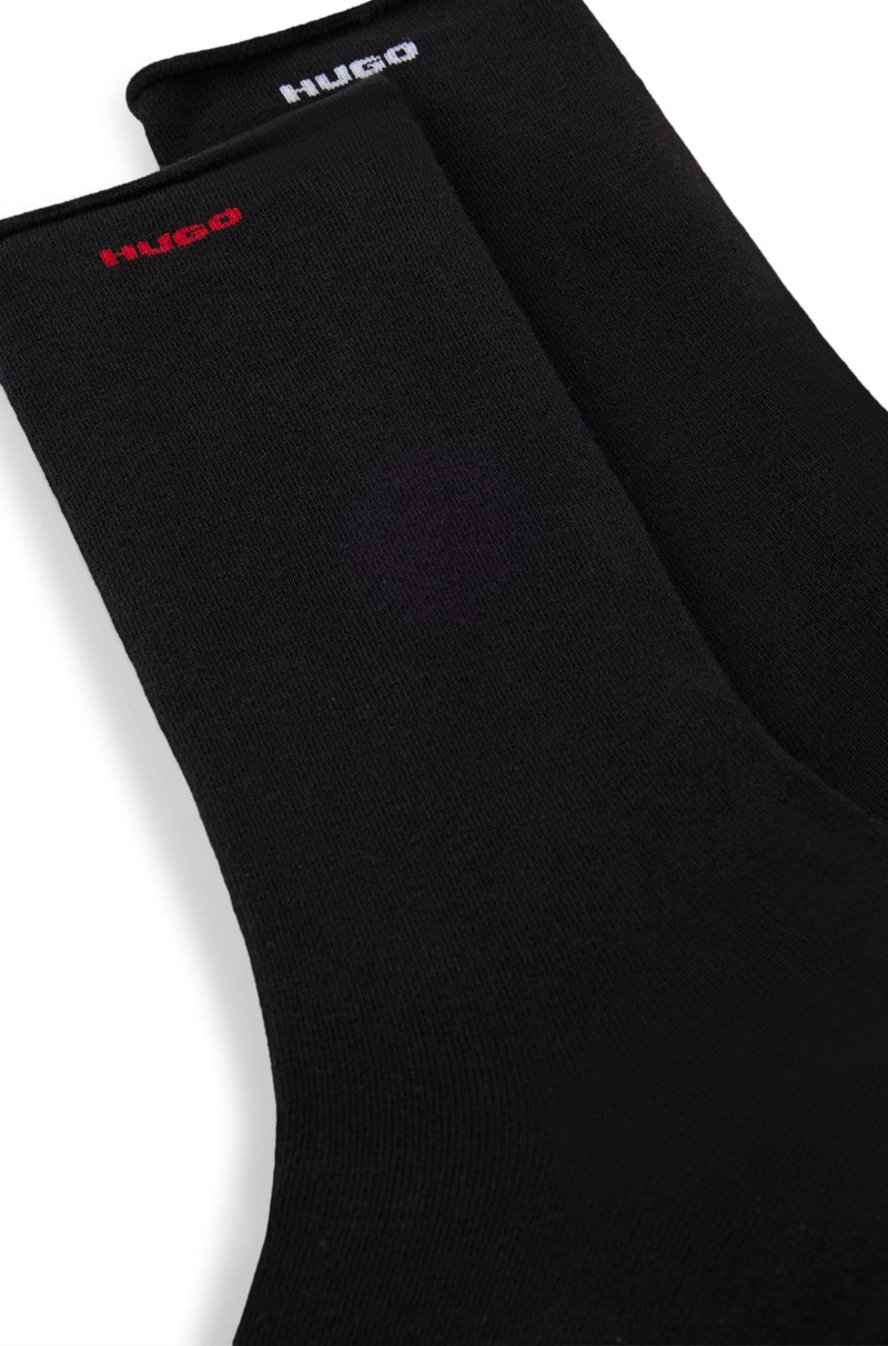 HUGO TWO-PACK OF REGULAR-LENGTH SOCKS WITH SEAMLESS CUFFS outlook