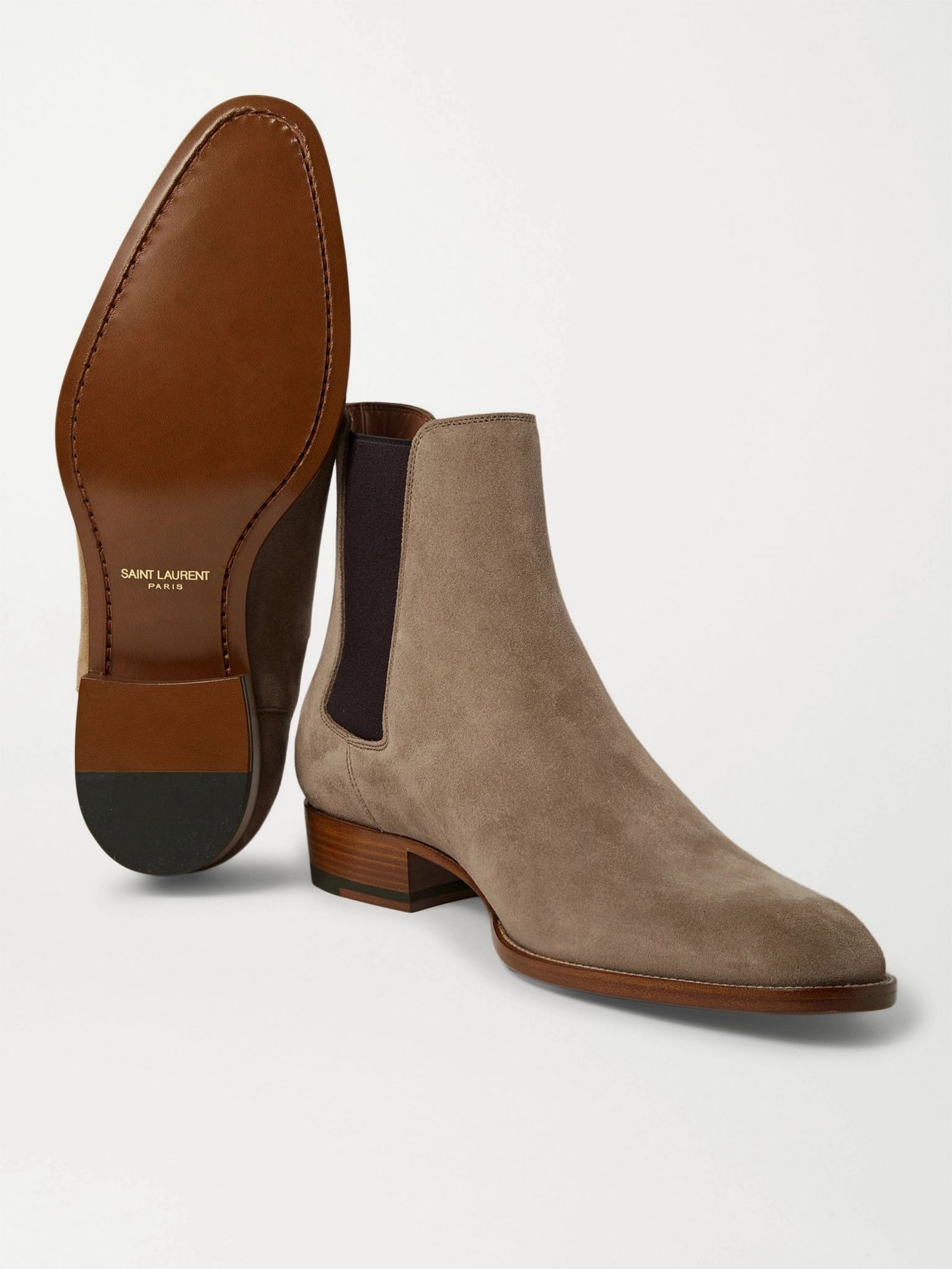 Wyatt 30 Suede Chelsea Boots Brown - 6