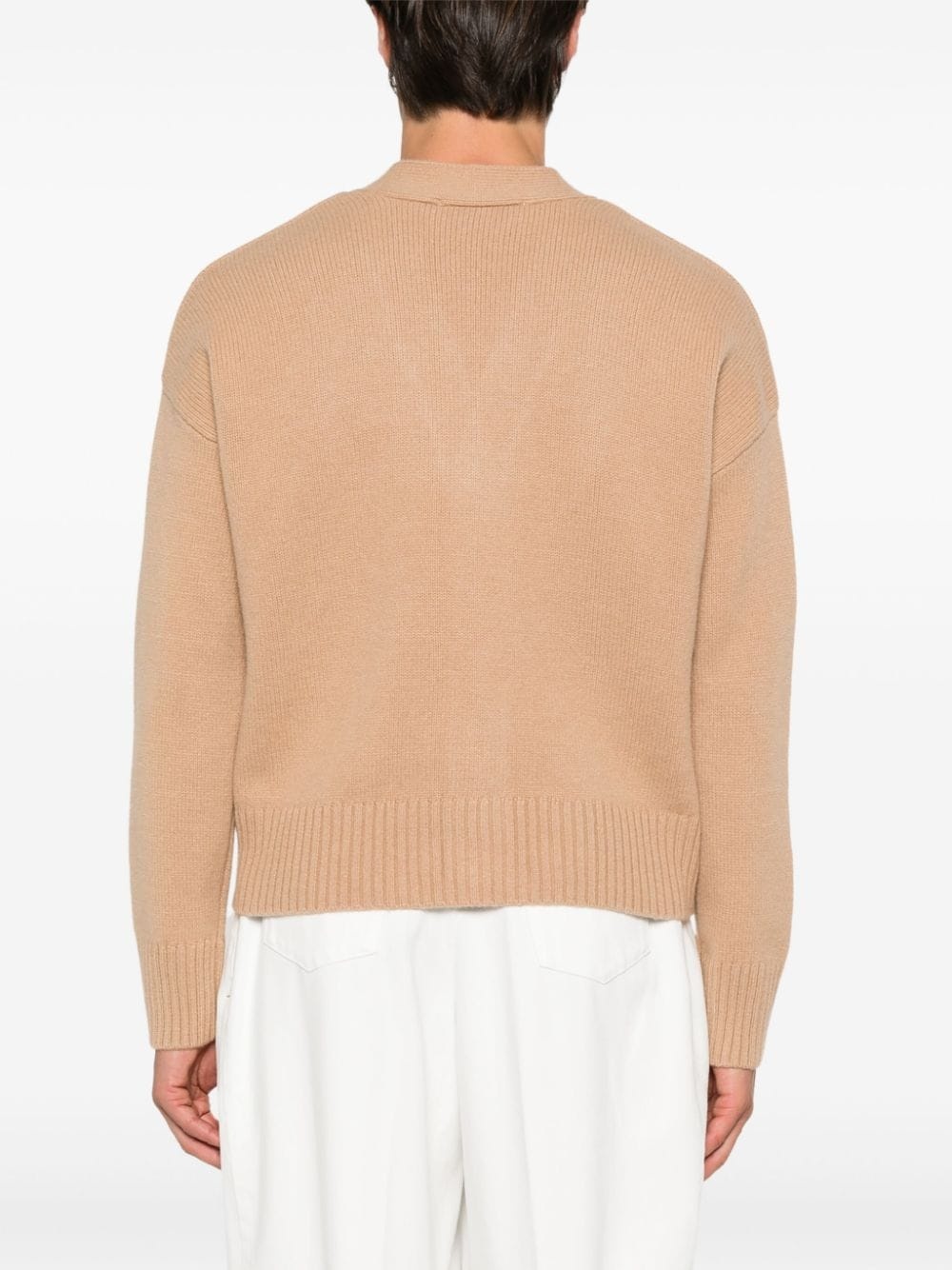 wool-cashmere v-neck cardigan - 4