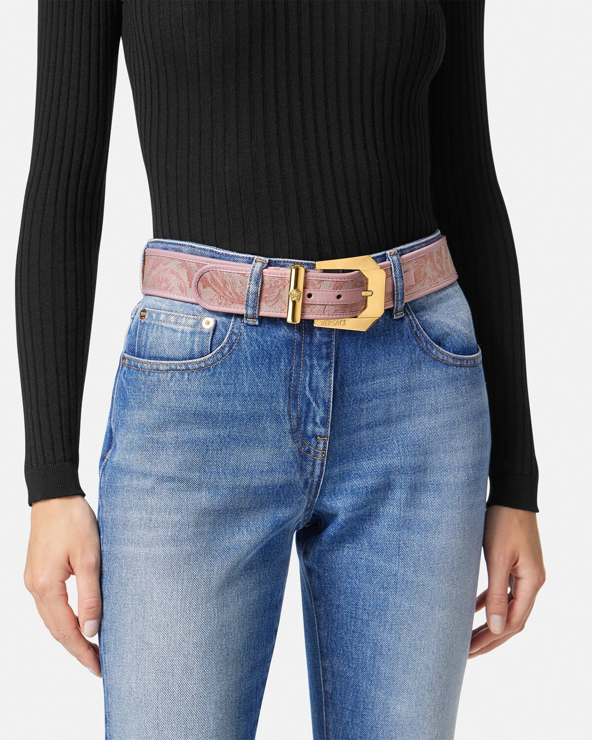 Medusa Heritage Barocco Jacquard Belt 4 cm - 3