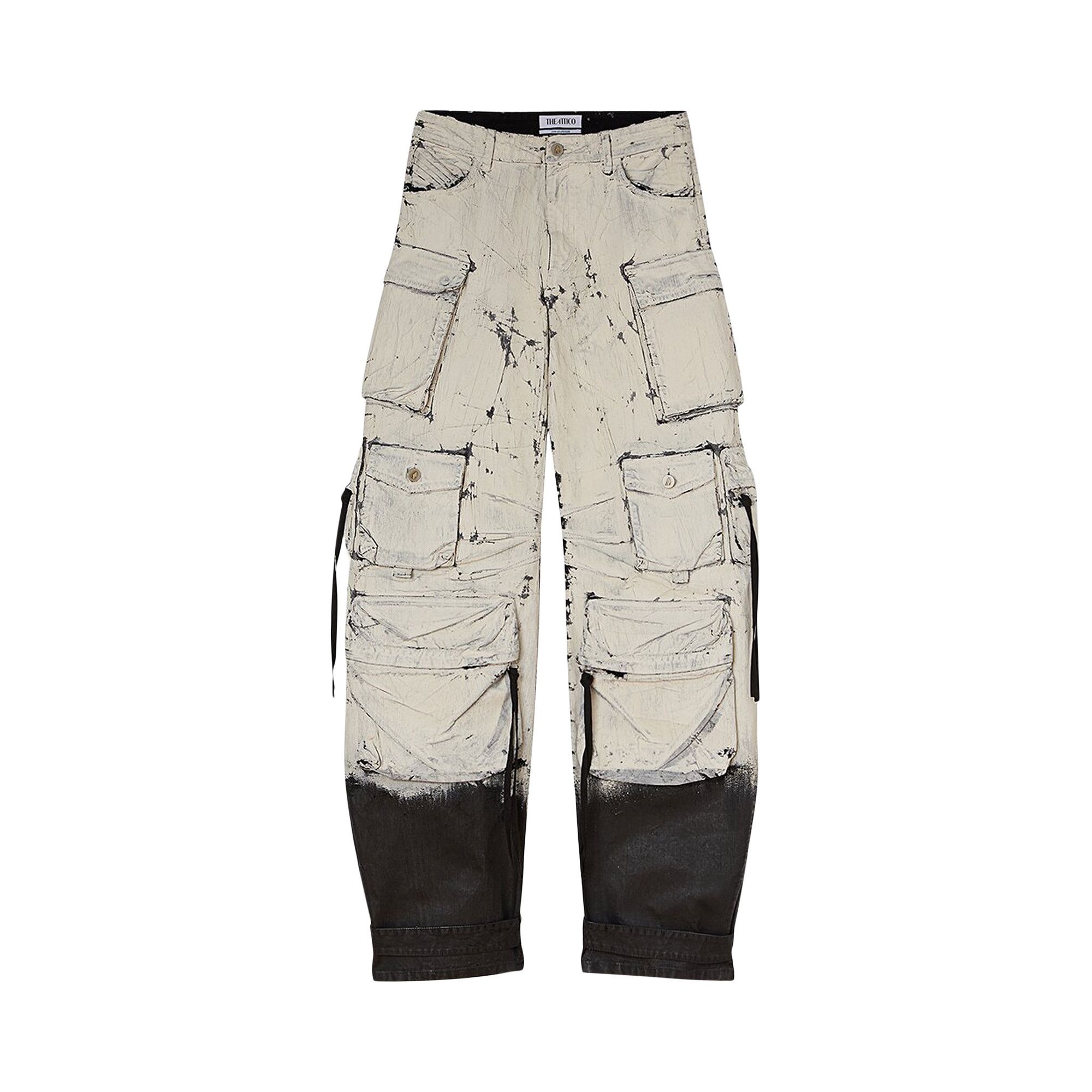 The Attico Fern Long Pant 'White/Black' - 1