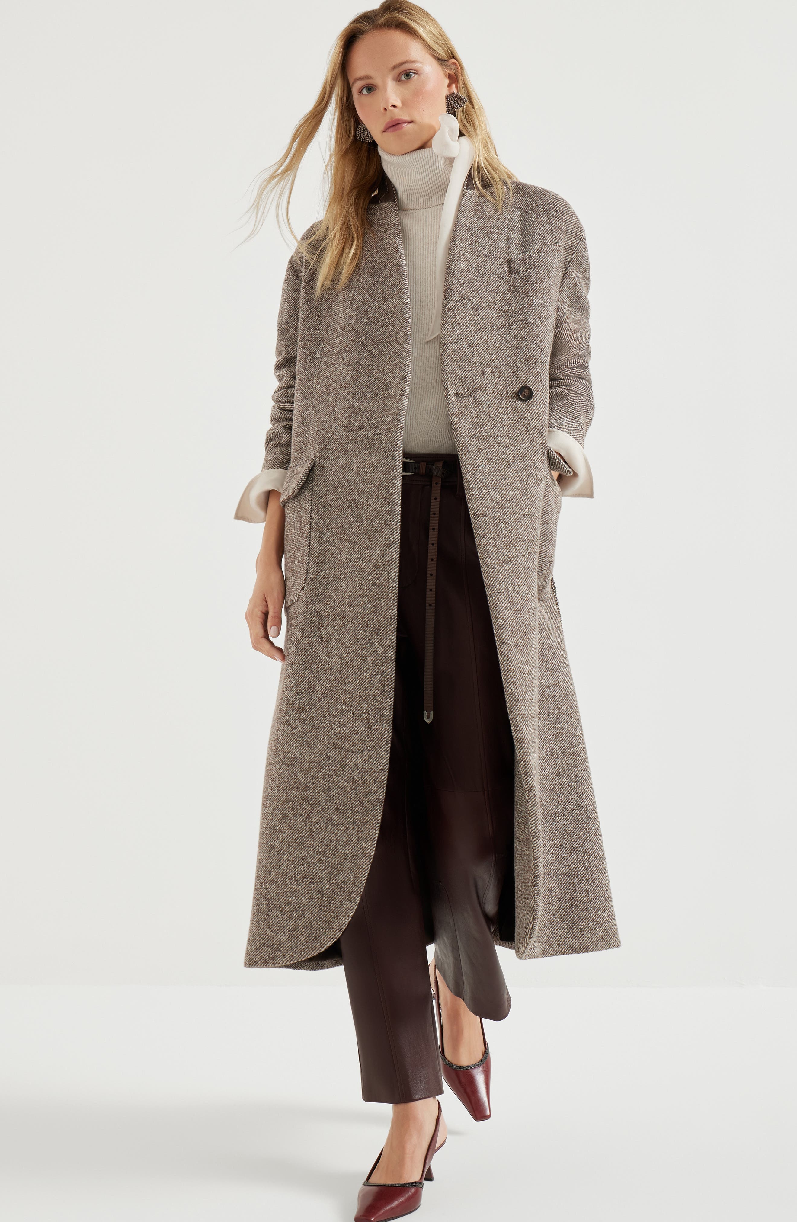 Brunello Cucinelli Coat with monili in Brown at Nordstrom - 5
