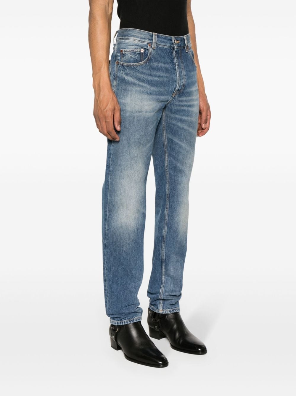 low-rise straight-leg jeans - 6