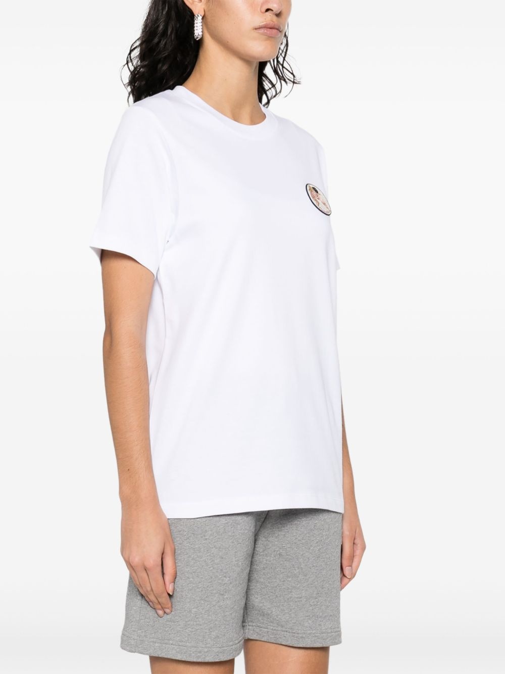 logo-appliqué cotton T-shirt - 3