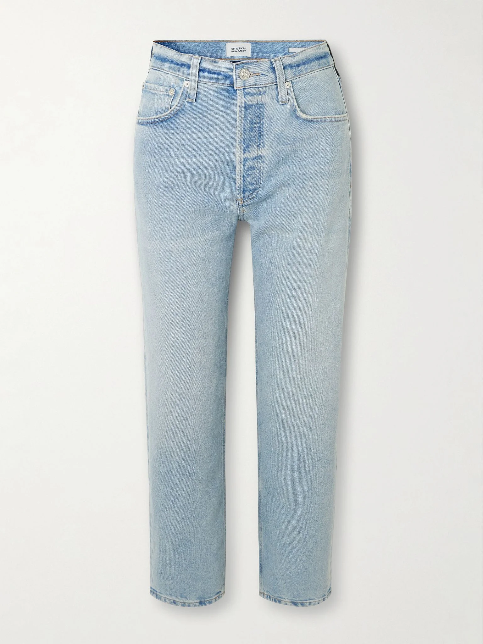 Delfina high-rise straight-leg jeans Light denim - 1