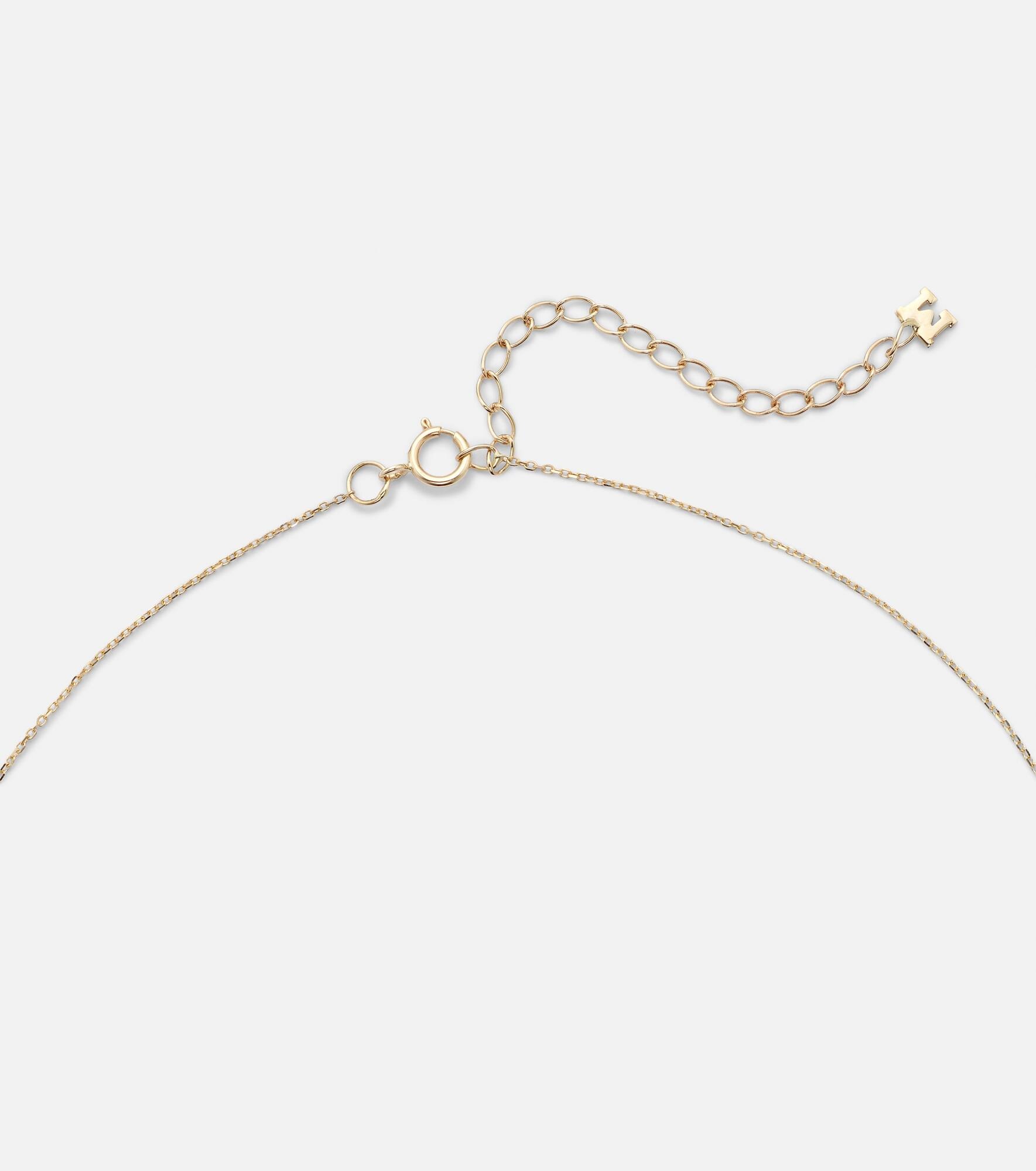 14kt gold pendant necklace with turquoise - 6
