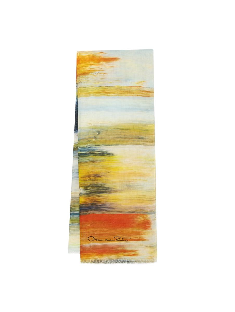 ABSTRACT BRUSHSTROKE MODAL CASHMERE SCARF - 1