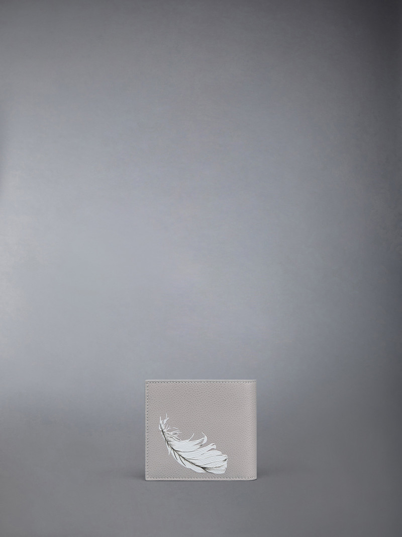 Thom Browne FEATHER PRINT PEBBLE GRAIN BILFOLD outlook