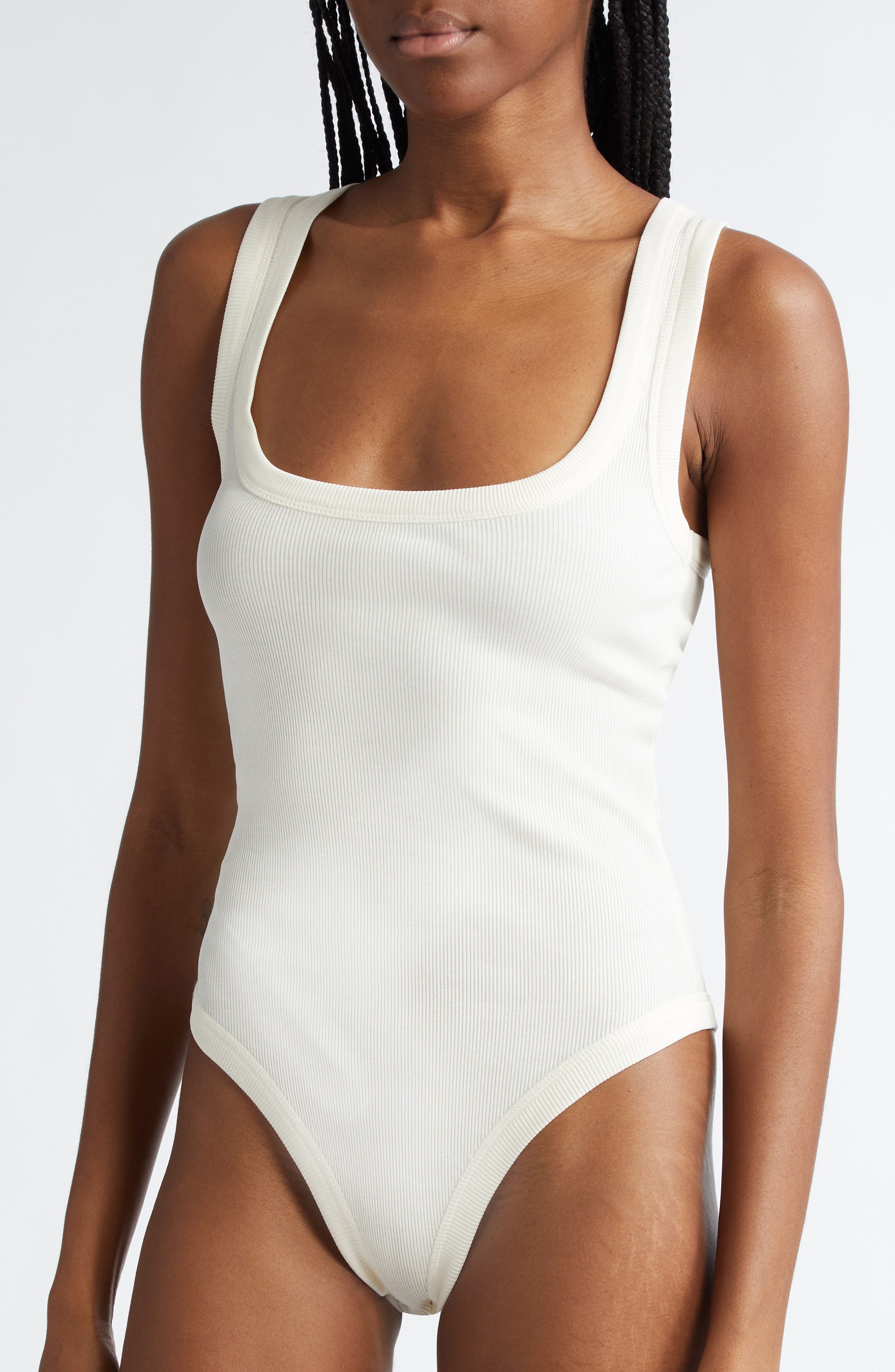 Le Body Gros Grain Rib Cotton Bodysuit - 5