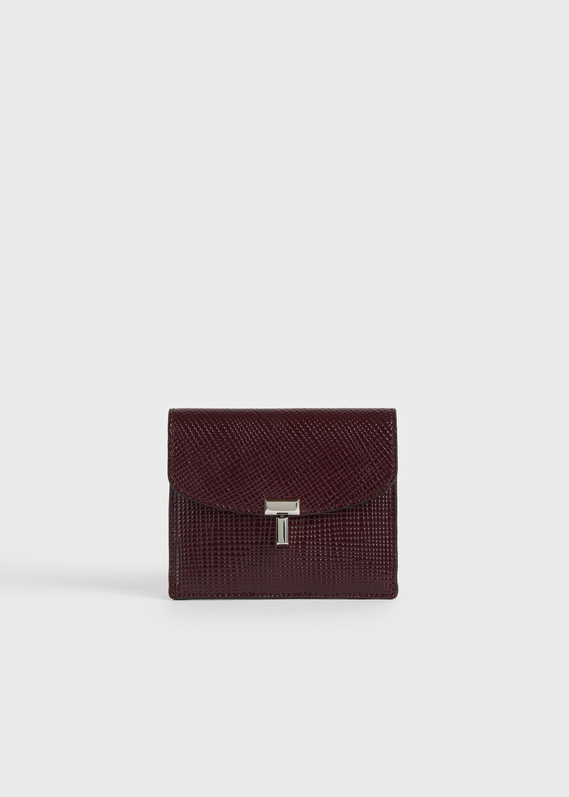 T-lock palmellato-patent cardholder cherry 6