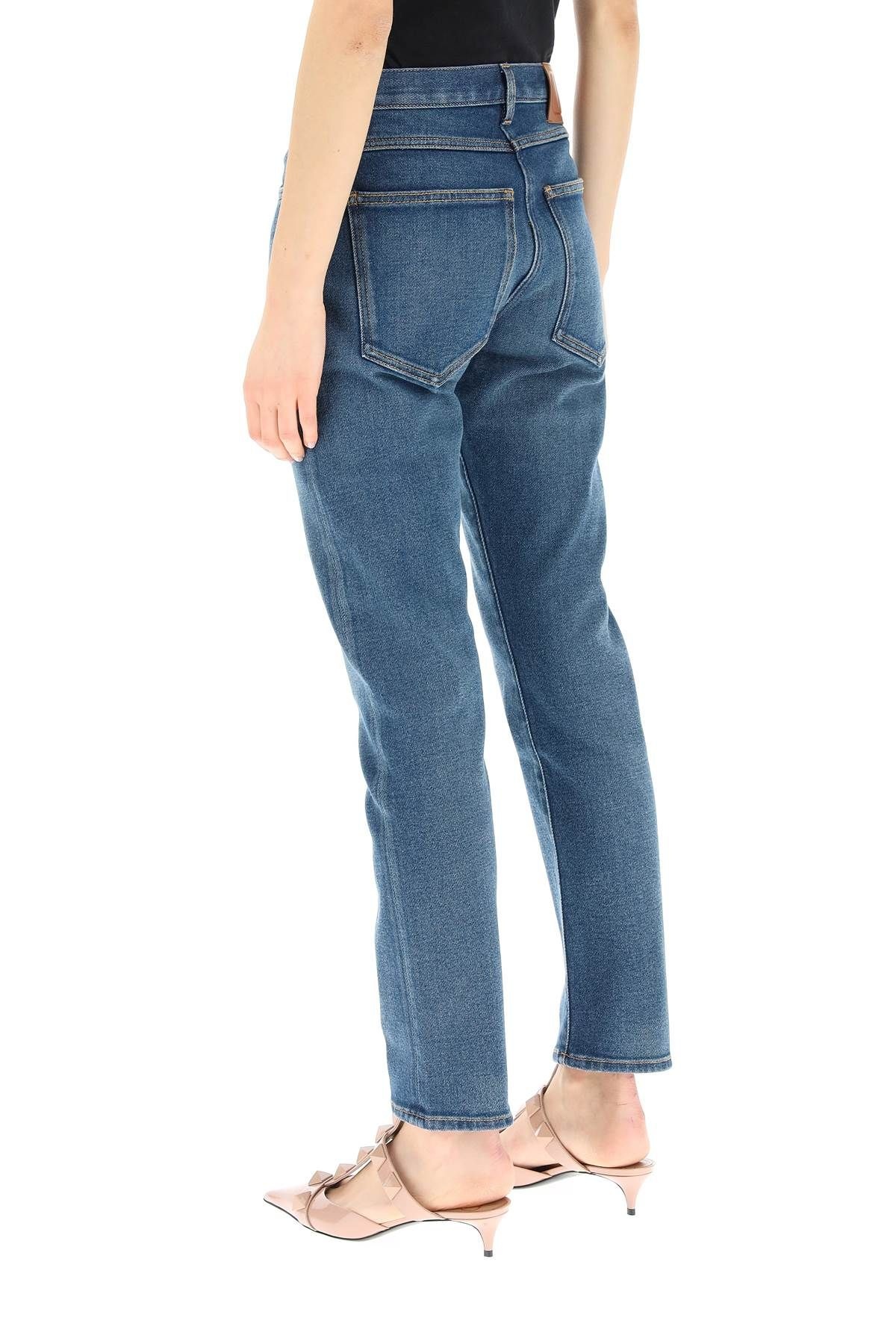 BLUE WASHED DENIM JEANS - 4