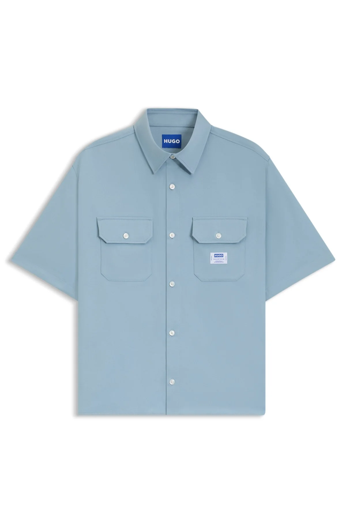 OVERSIZED-FIT SHIRT IN COTTON TWILL WITH ZIP CLOSURE - 1
