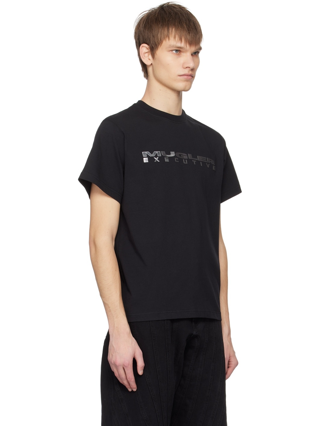 Black Appliqué T-Shirt - 2