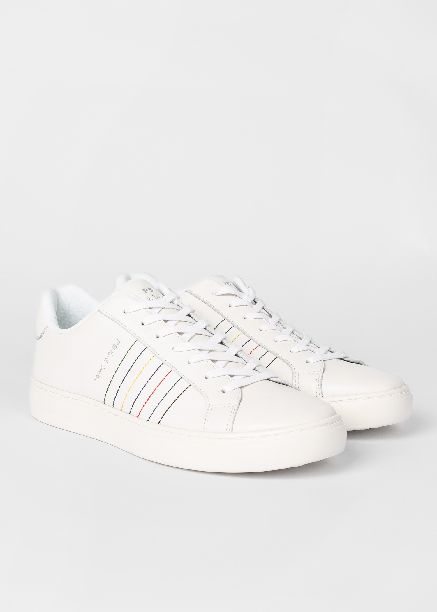 White 'Rex' Stitch 'Sports Stripe' Trainers - 3