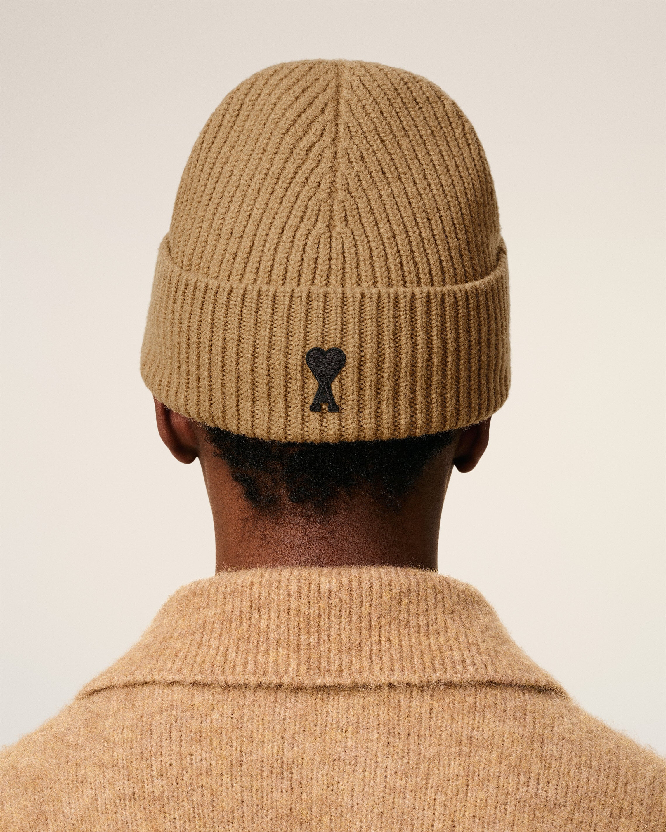 BROWN WOOL AMI DE COEUR BEANIE - 6
