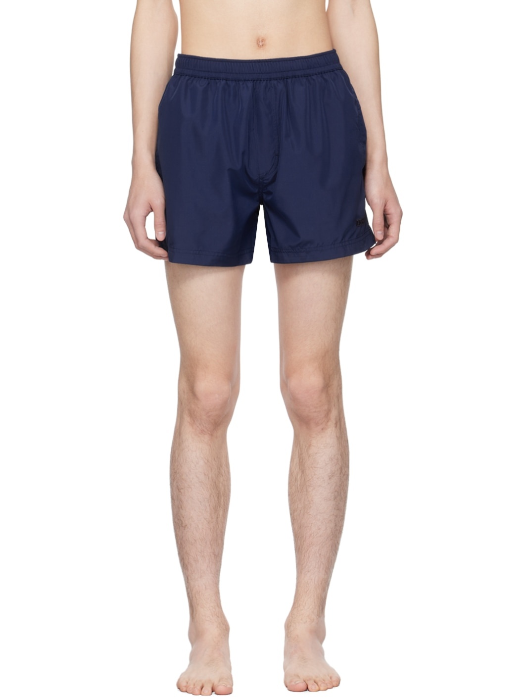 Navy Drawstring Swim Shorts - 1