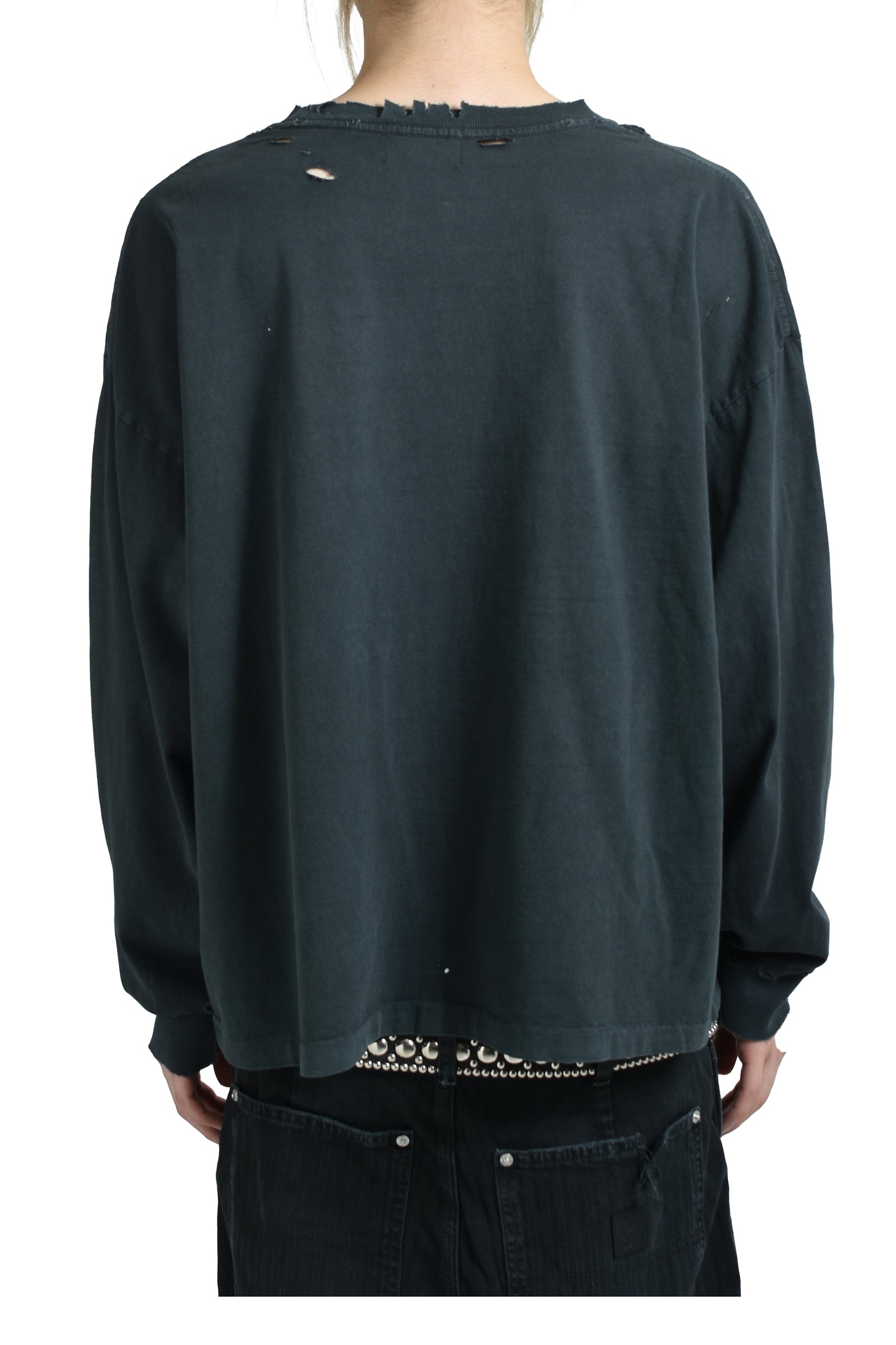 CLASSIC LOGO LS T-SHIRT / L.WASHED BLK - 2