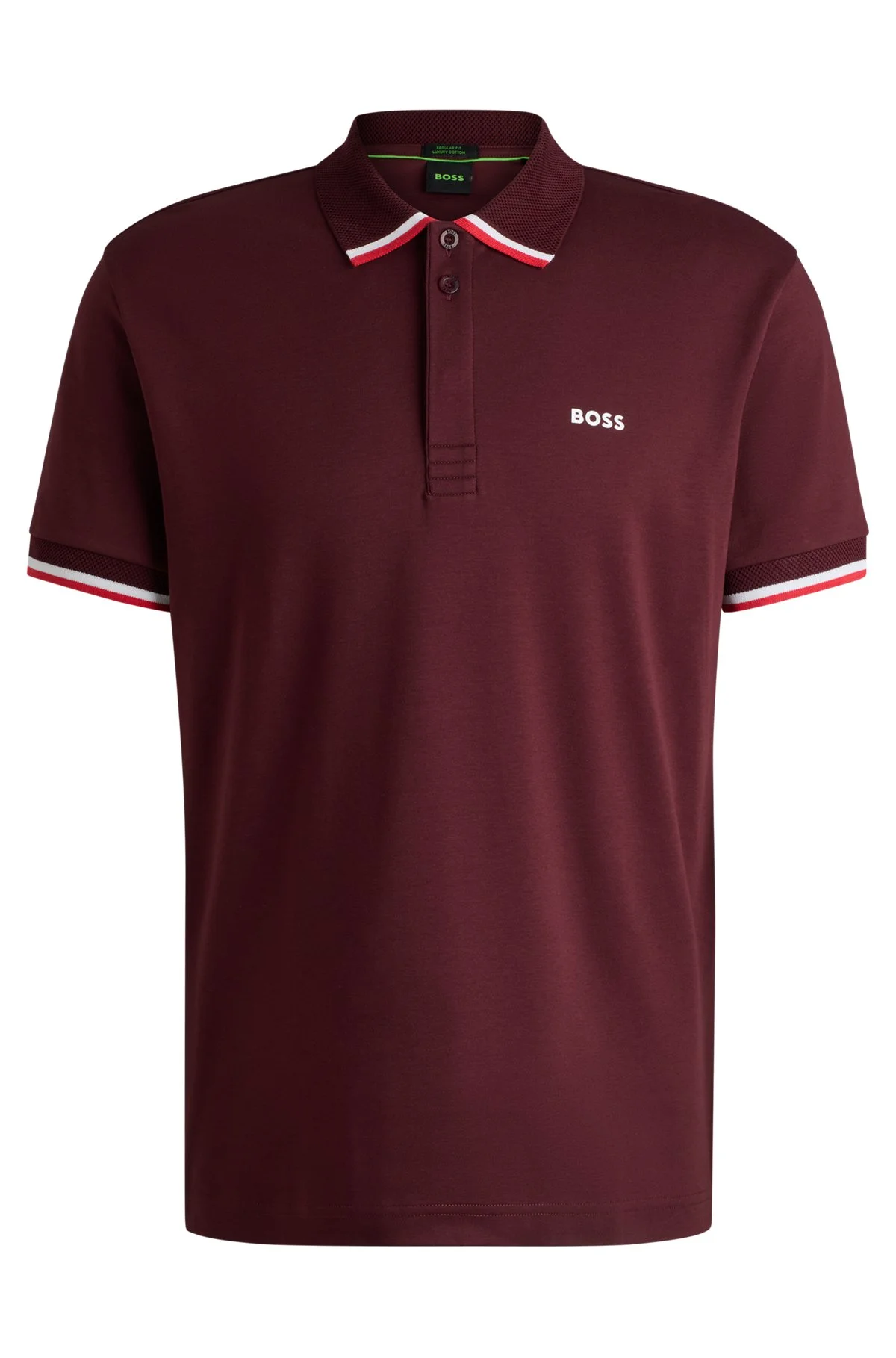 PADDY KNIT POLO SHIRT IN COTTON WITH STRIPED TRIMS - 1